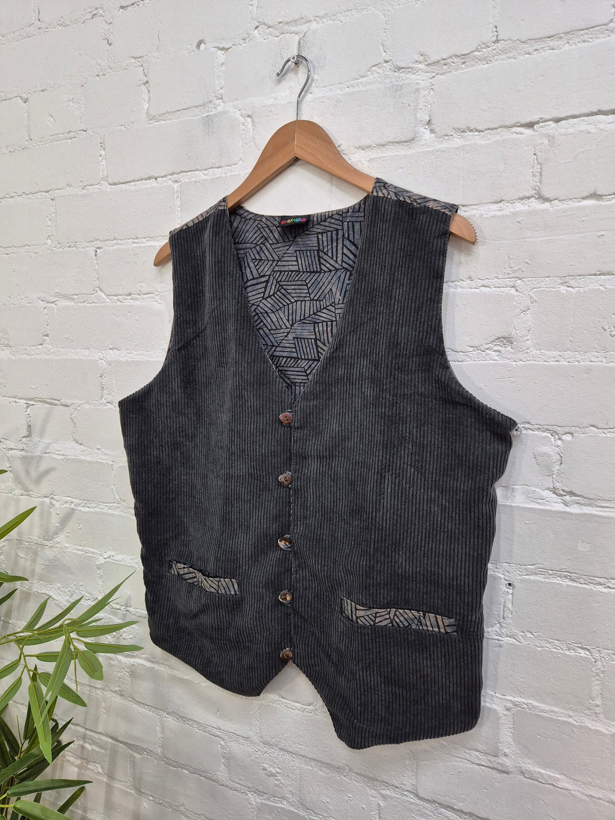 Corduroy Button Waistcoat