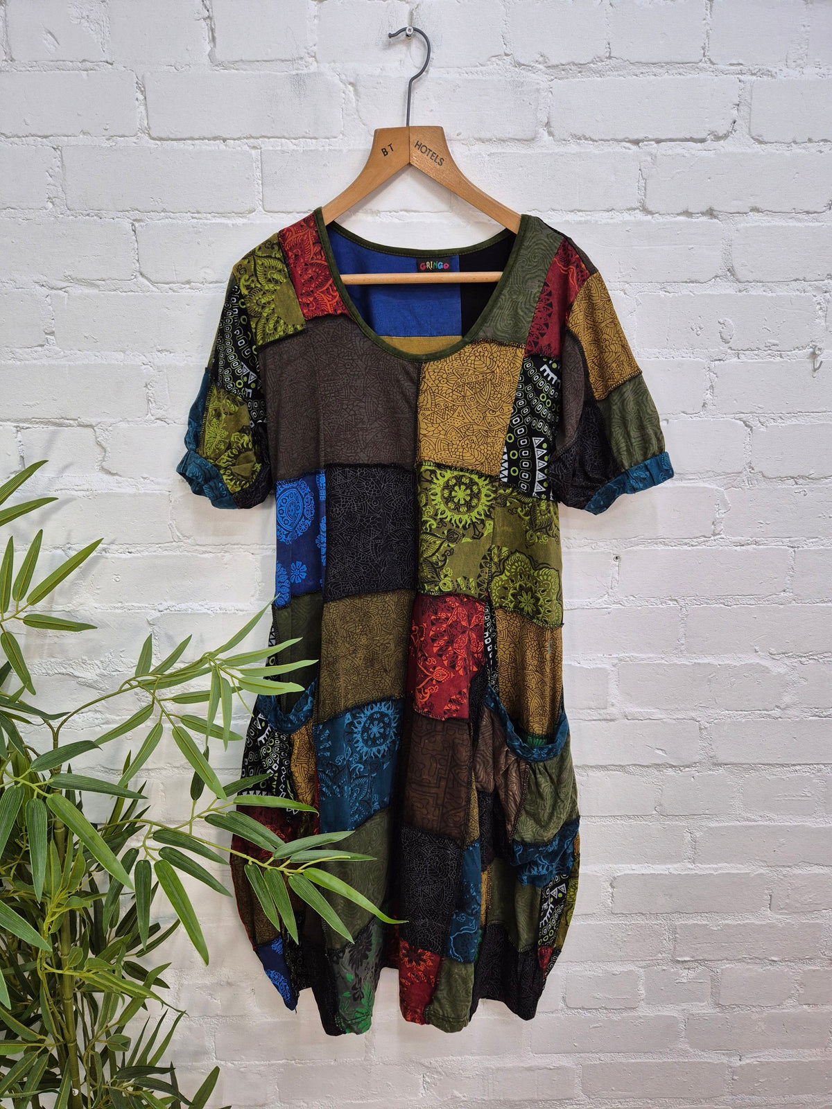 Patchwork Midi Dress