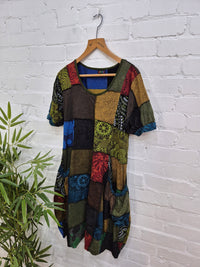 Patchwork Midi Dress