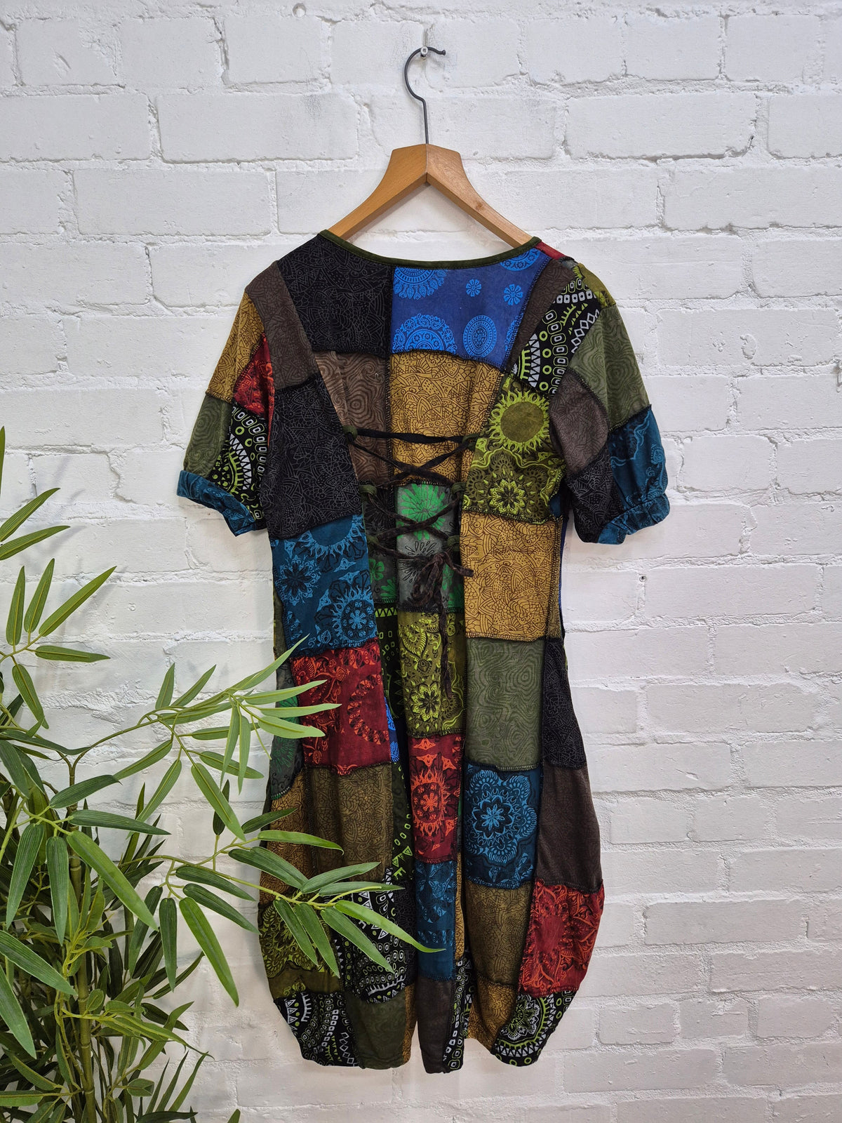 Patchwork Midi Dress