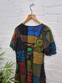 Patchwork Midi Dress