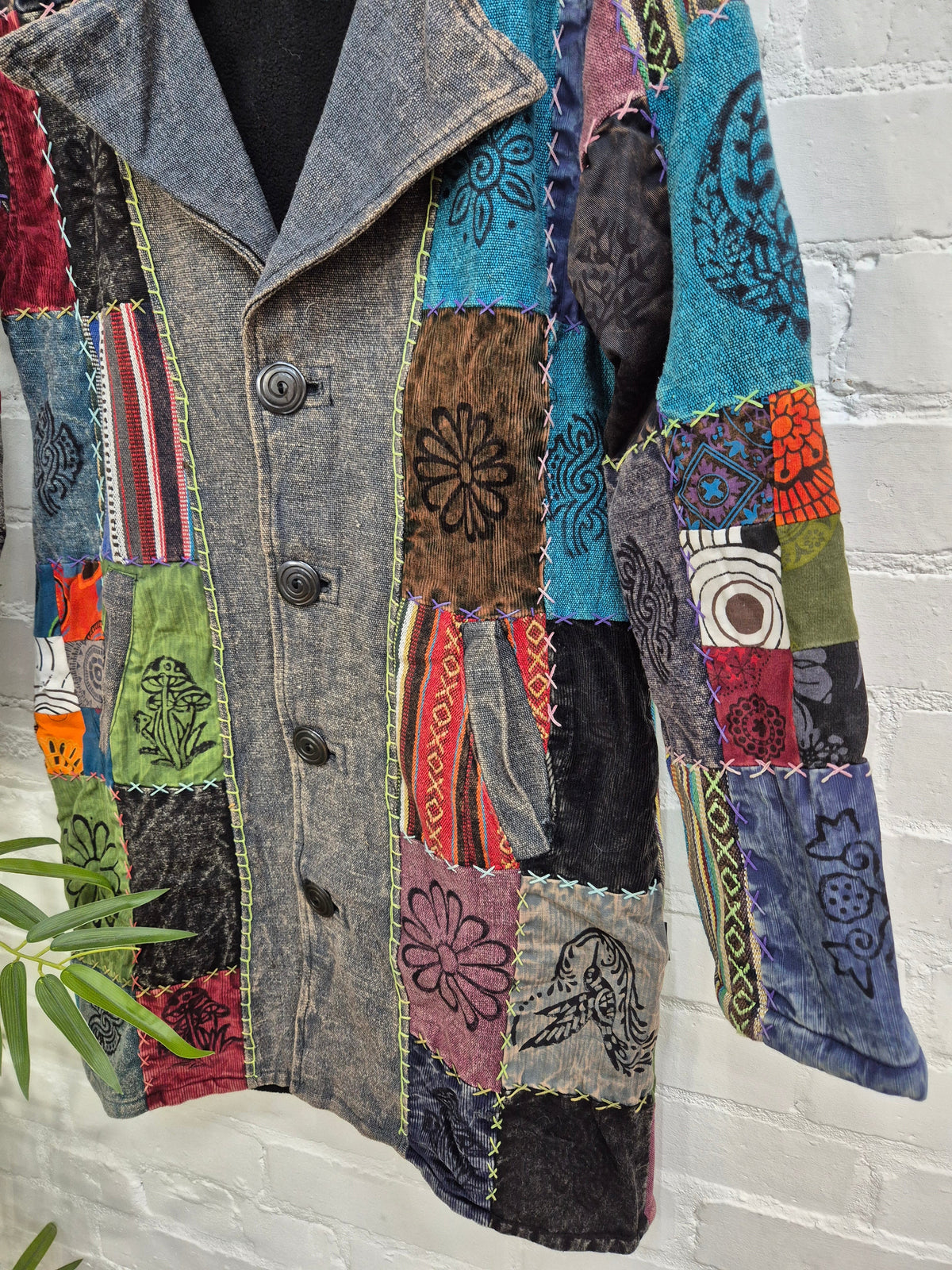 Fleece Lined Patchwork Jacket