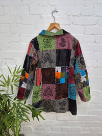 Fleece Lined Patchwork Coat