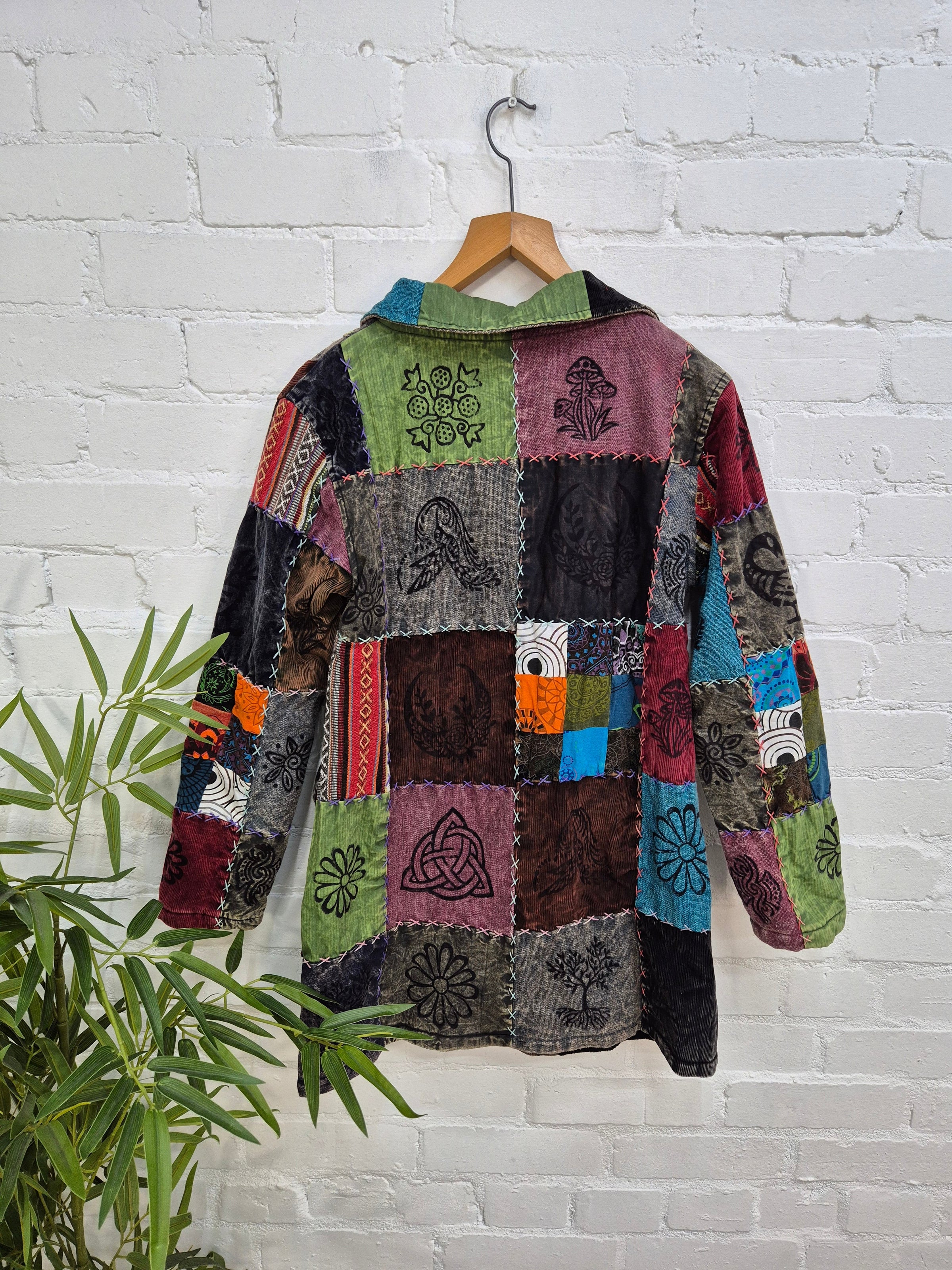 Fleece Lined Patchwork Coat