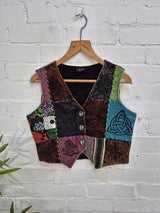 Fleece Lined Patchwork Waistcoat