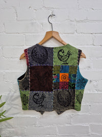 Fleece Lined Patchwork Waistcoat