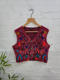 Velvet Embroidered Waistcoat
