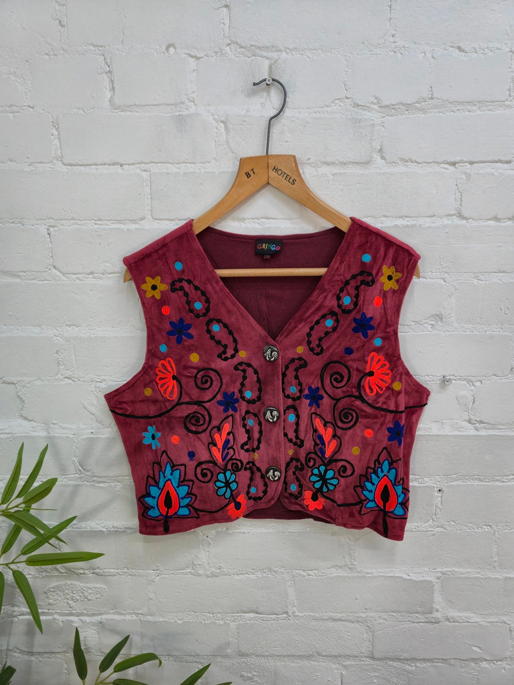Velvet Embroidered Waistcoat