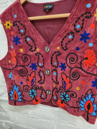 Velvet Embroidered Waistcoat