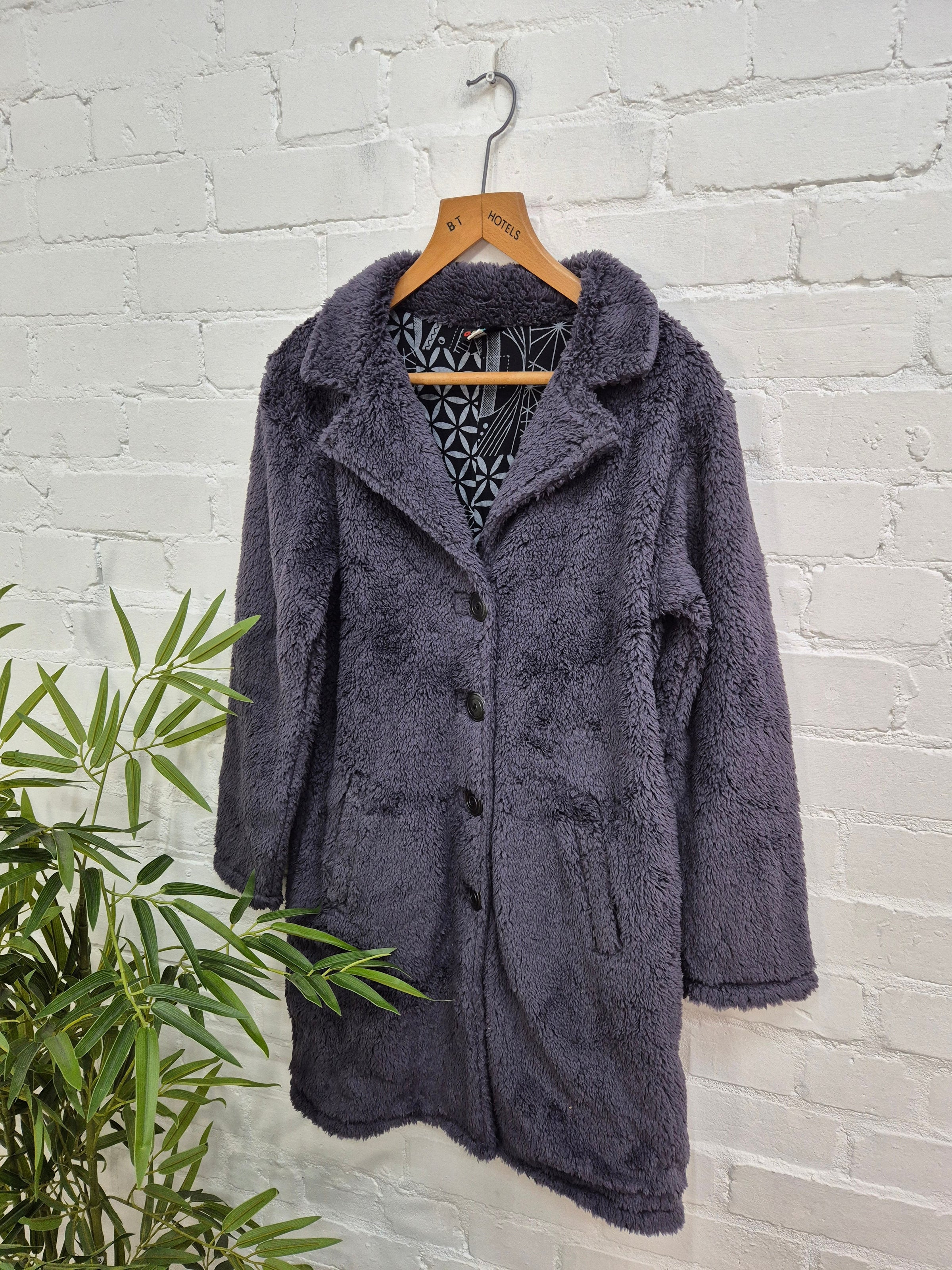 Teddy Bear Long Button Coat