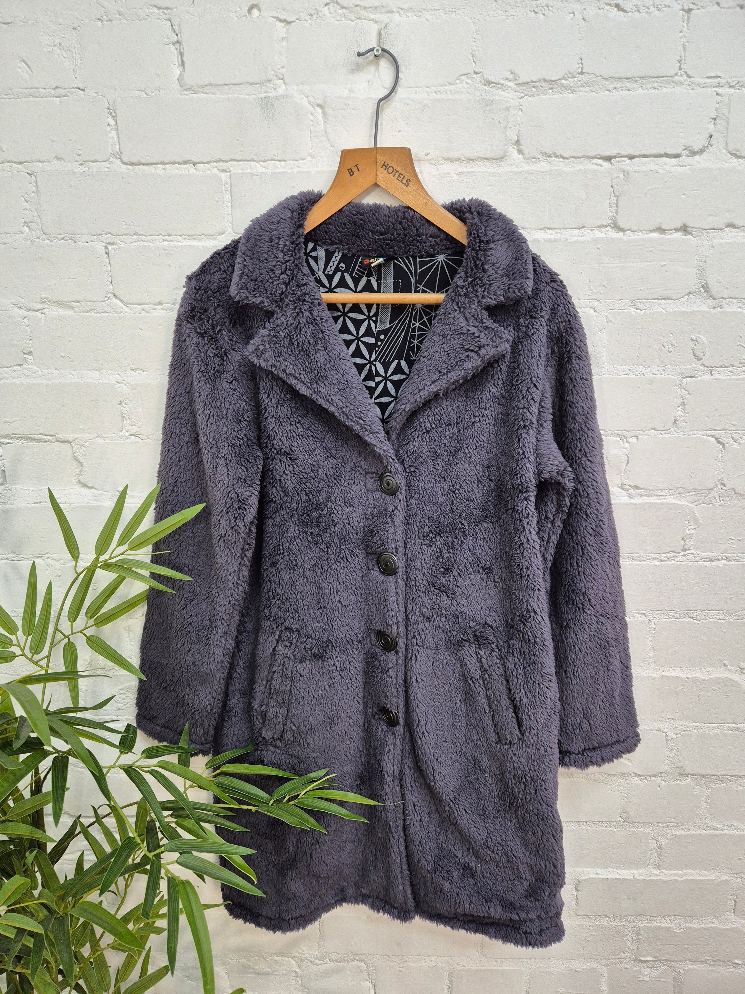 Teddy Bear Long Button Coat
