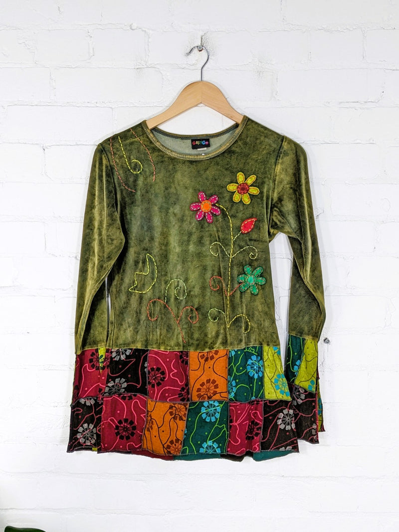 Velvet Long Sleeve Top