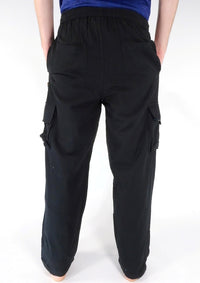 Plain Cargo Cotton Trousers
