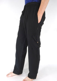 Plain Cargo Cotton Trousers