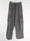 Plain Cargo Cotton Trousers