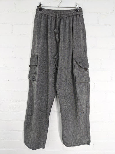 Plain Cargo Cotton Trousers