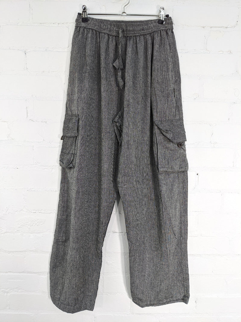 Plain Cargo Cotton Trousers