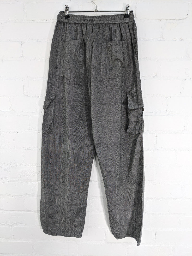 Plain Cargo Cotton Trousers