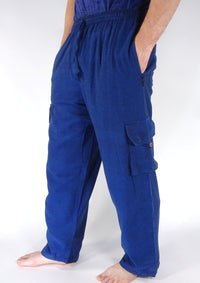 Plain Cargo Cotton Trousers