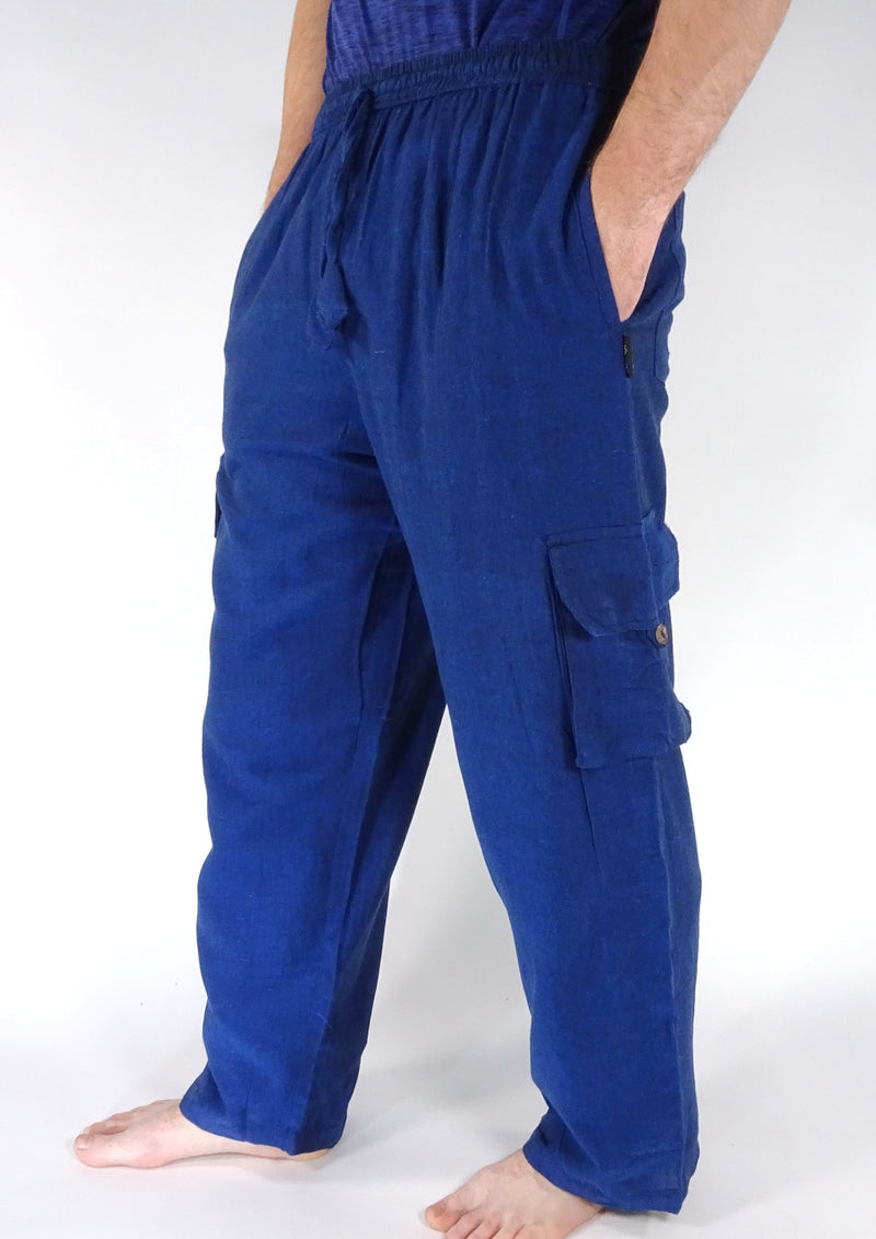 Plain Cargo Cotton Trousers