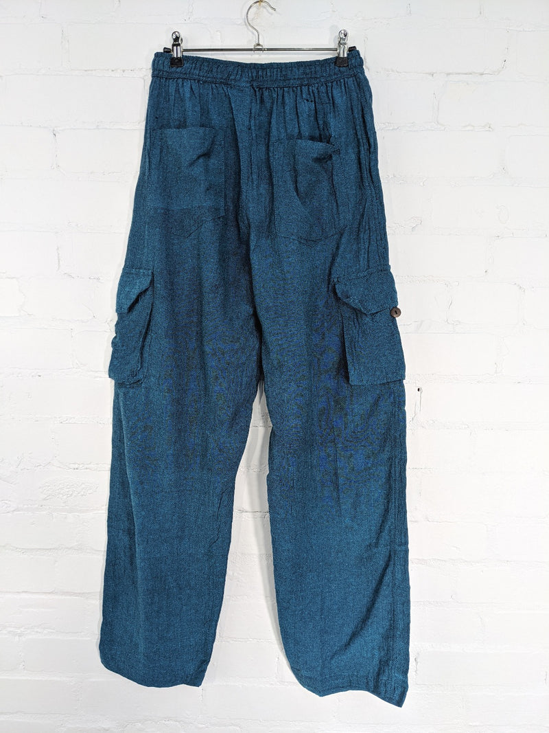 Plain Cargo Cotton Trousers
