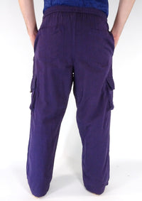 Plain Cargo Cotton Trousers