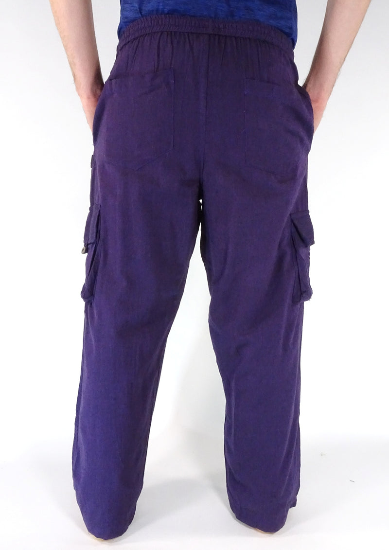 Plain Cargo Cotton Trousers