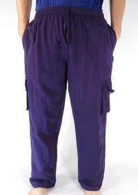 Plain Cargo Cotton Trousers