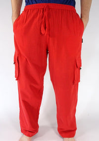 Plain Cargo Cotton Trousers
