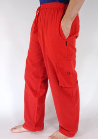 Plain Cargo Cotton Trousers