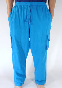 Plain Cargo Cotton Trousers