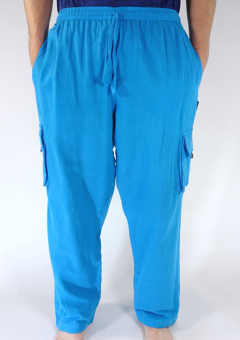 Plain Cargo Cotton Trousers