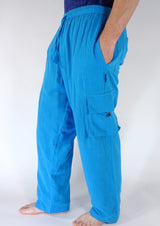 Plain Cargo Cotton Trousers