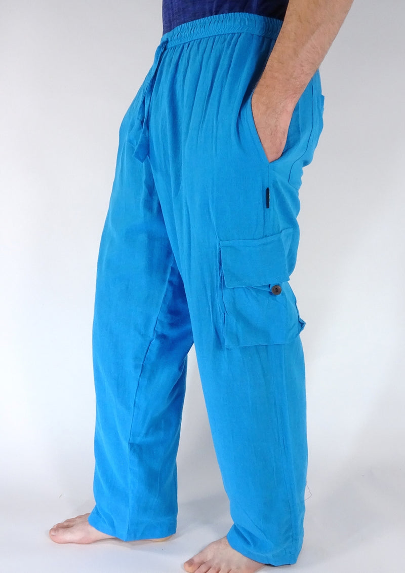 Plain Cargo Cotton Trousers