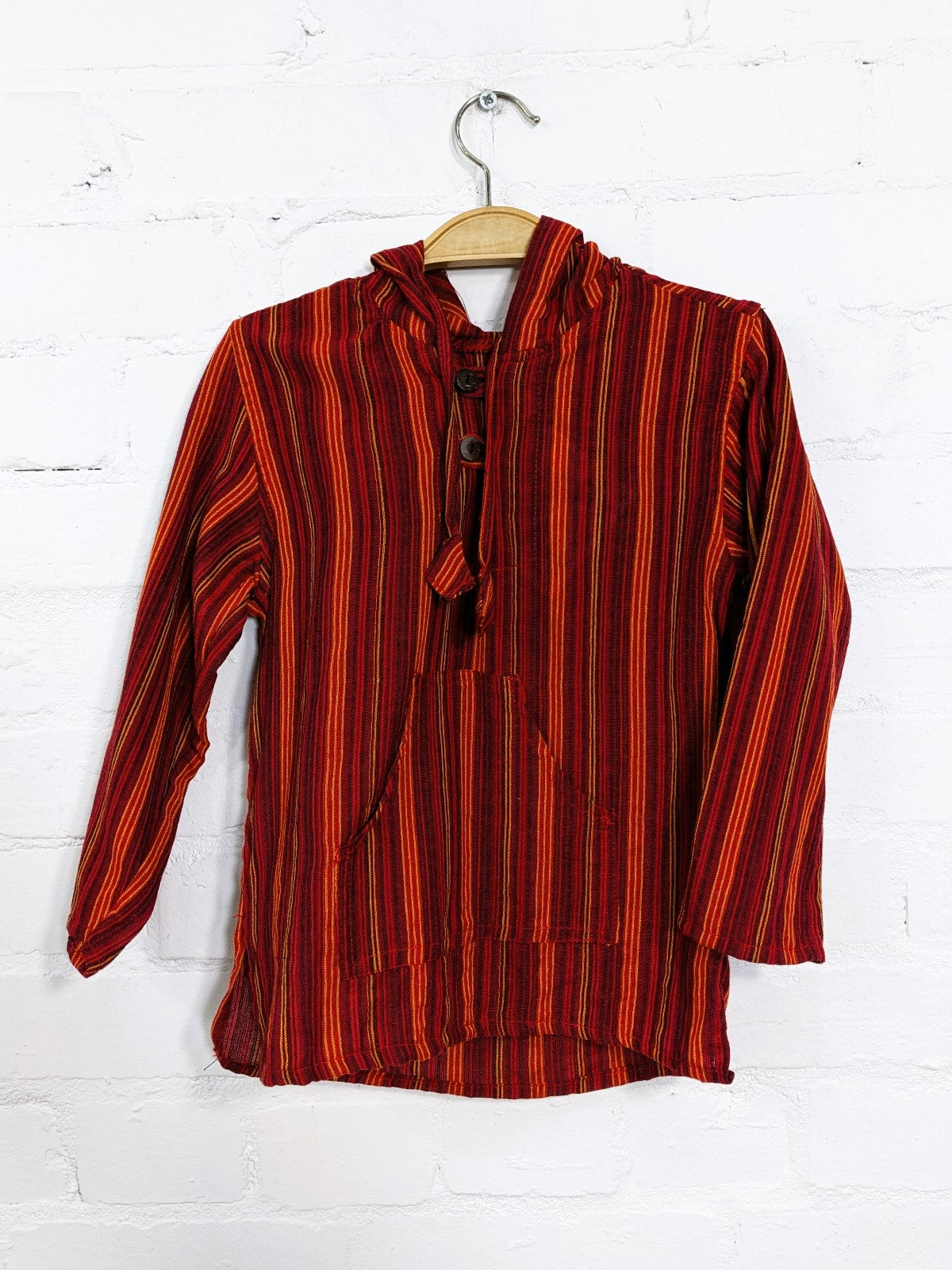Red Stripe Hood Top