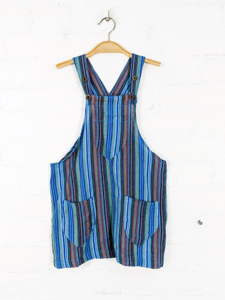 Kids Dungaree Dress With Pocket