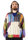 Multi Patchwork Stripe Hooded Top