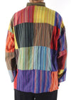 Multi Patchwork Stripe Three Button Shirt