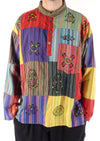 Multi Patchwork Stripe Three Button Shirt