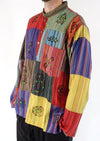 Multi Patchwork Stripe Three Button Shirt