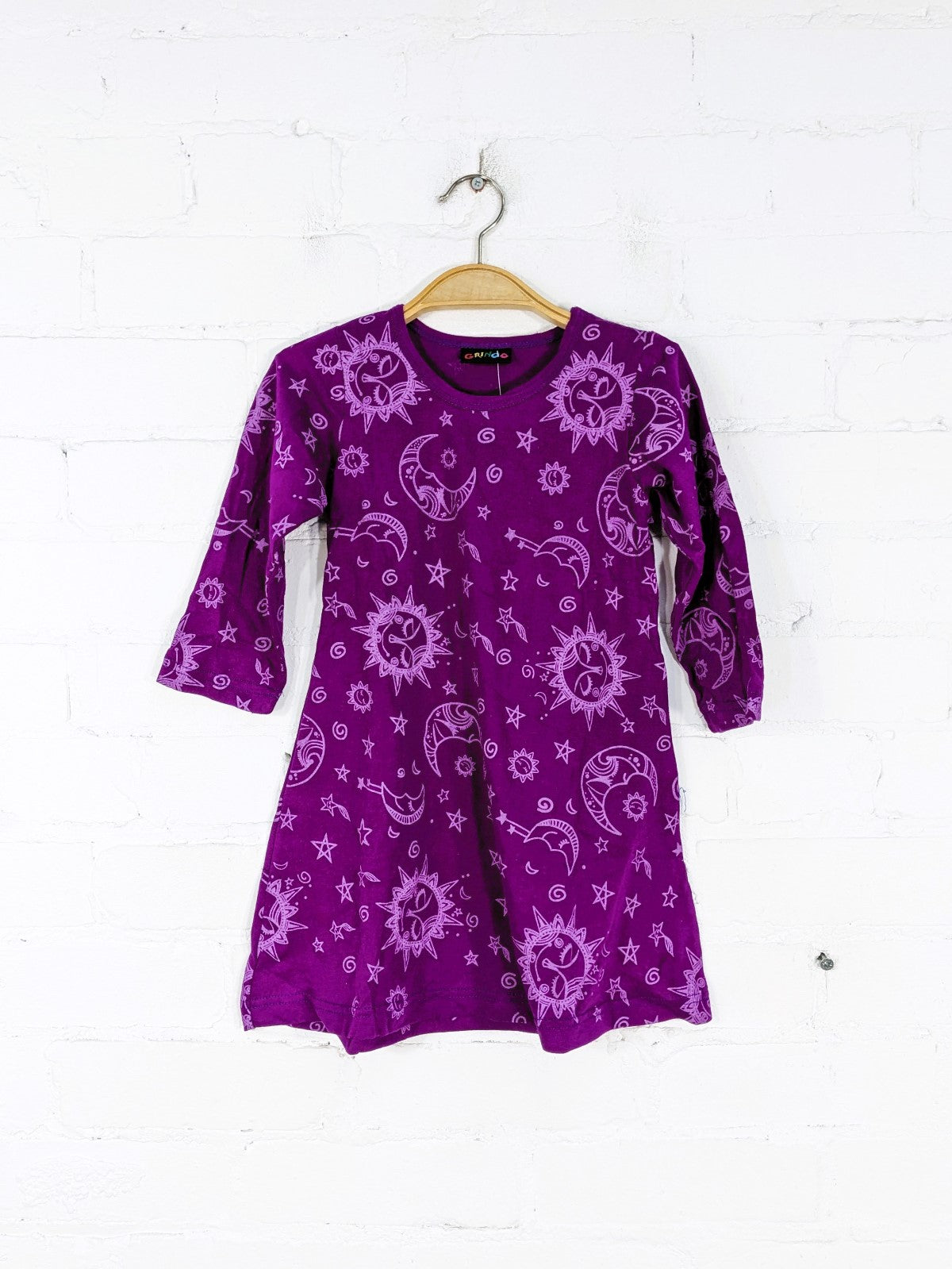 Purple Celestial Long Sleeve Dress