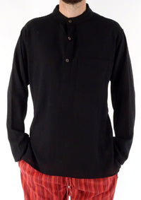 Plain Cotton Three Button Shirt