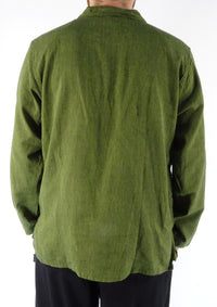 Plain Cotton Three Button Shirt
