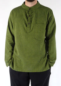 Plain Cotton Three Button Shirt