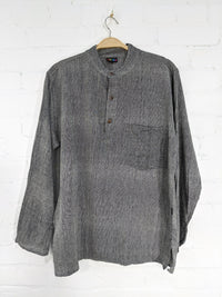 Plain Cotton Three Button Shirt