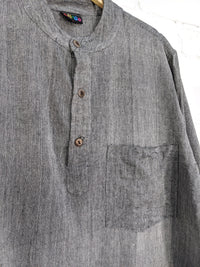 Plain Cotton Three Button Shirt