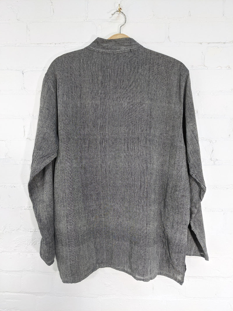 Plain Cotton Three Button Shirt
