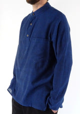 Plain Cotton Three Button Shirt