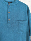 Plain Cotton Three Button Shirt