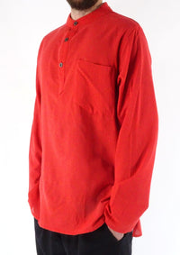 Plain Cotton Three Button Shirt